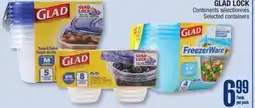 Jean Coutu GLAD LOCK Selected containers offer