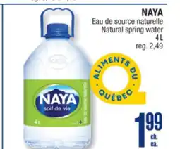 Jean Coutu NAYA Natural spring water offer