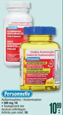 Jean Coutu Personnelle Acetaminophen offer