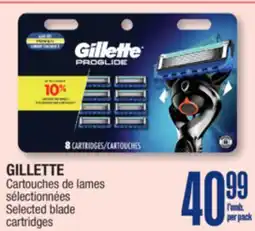 Jean Coutu GILLETTE Selected blade cartridges offer