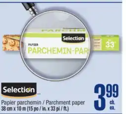 Jean Coutu Personnelle Parchment paper offer