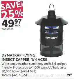Co-op Dynatrap flying insect zapper, 1/4 acre offer