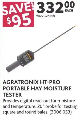 Co-op Agratronix HT-pro portable hay moisture tester offer