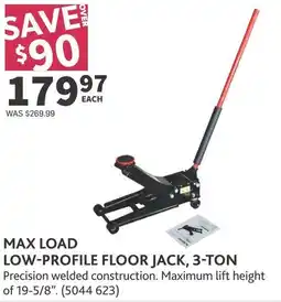 Co-op Max load low-profile floor jack, 3-ton offer