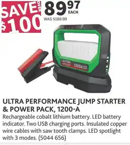 Co-op Ultra performance jump starter & power pack, 1200-a offer