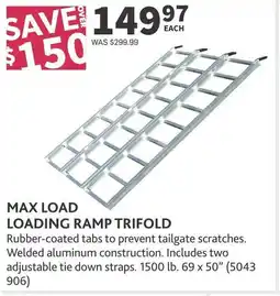 Co-op Max load loading ramp trifold offer