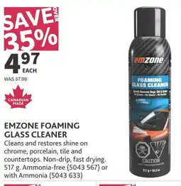 Co-op Emzone foaming glass cleaner offer
