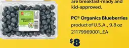 Real Canadian Superstore PC ORGANICS BLUEBERRIES, 9.8 OZ offer