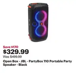 Best Buy Open Box - JBL - PartyBox 110 Portable Party Speaker - Black offer