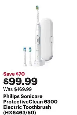 Best Buy Philips Sonicare ProtectiveClean 6300 Electric Toothbrush (HX6463/50) offer