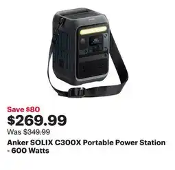 Best Buy Anker SOLIX C300X Portable Power Station - 600 Watts offer