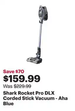 Best Buy Shark Rocket Pro DLX Corded Stick Vacuum - Aha Blue offer