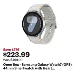 Best Buy Open Box - Samsung Galaxy Watch7 (GPS) 44mm Smartwatch with Heart Rate Monitor - Silver offer