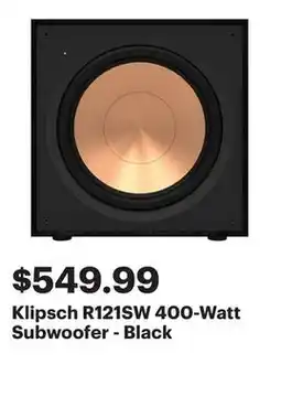 Best Buy Klipsch R121SW 400-Watt Subwoofer - Black offer