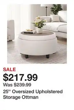 Wayfair 25'' Oversized Upholstered Storage Ottman offer
