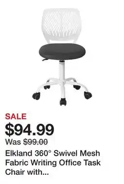 Wayfair Elkland 360° Swivel Mesh Fabric Writing Office Task Chair with Height Adjustable for Teenager offer