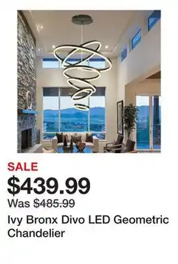 Wayfair Ivy Bronx Divo LED Geometric Chandelier offer
