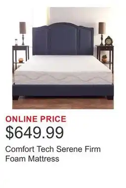 Costco Comfort Tech Serene Firm Foam Mattress offer