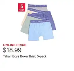 Costco Tahari Boys Boxer Brief, 5-pack offer