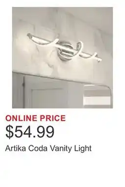 Costco Artika Coda Vanity Light offer