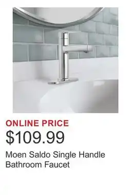 Costco Moen Saldo Single Handle Bathroom Faucet offer