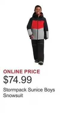 Costco Stormpack Sunice Boys Snowsuit offer