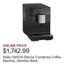 Costco Miele CM5310 Silence Countertop Coffee Machine, Obsidian Black offer