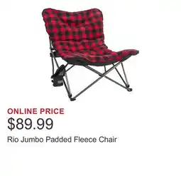 Costco Rio Jumbo Padded Fleece Chair offer