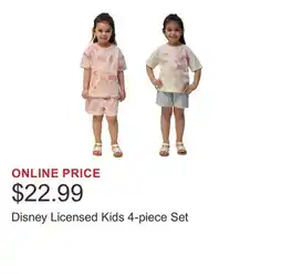 Costco Disney Licensed Kids 4-piece Set offer