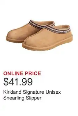Costco Kirkland Signature Unisex Shearling Slipper offer