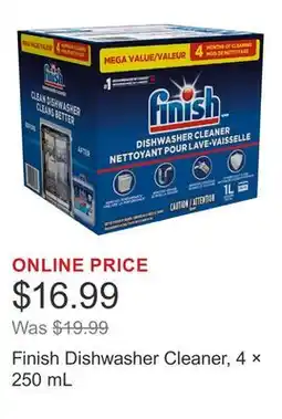 Costco Finish Dishwasher Cleaner, 4 × 250 mL offer