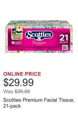 Costco Scotties Premium Facial Tissue, 21-pack offer