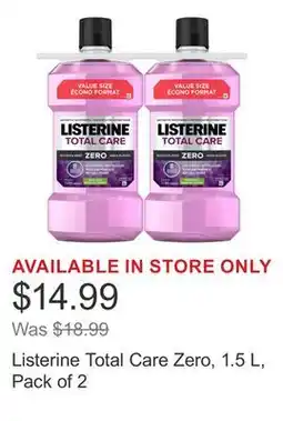 Costco Listerine Total Care Zero, 1.5 L, Pack of 2 offer