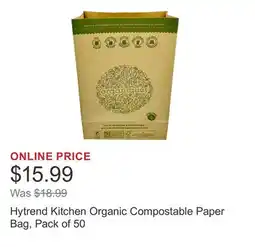 Costco Hytrend Kitchen Organic Compostable Paper Bag, Pack of 50 offer