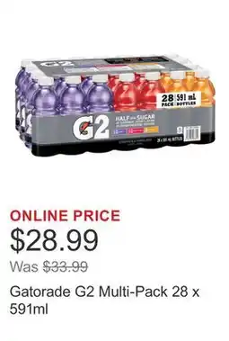 Costco Gatorade G2 Multi-Pack 28 x 591ml offer