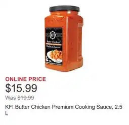 Costco KFI Butter Chicken Premium Cooking Sauce, 2.5 L offer