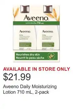 Costco Aveeno Daily Moisturizing Lotion 710 mL, 2-pack offer