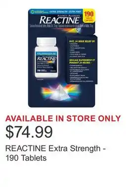 Costco REACTINE Extra Strength - 190 Tablets offer