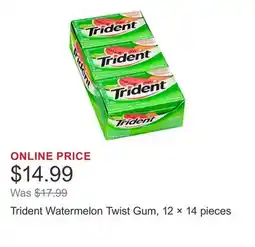 Costco Trident Watermelon Twist Gum, 12 × 14 pieces offer