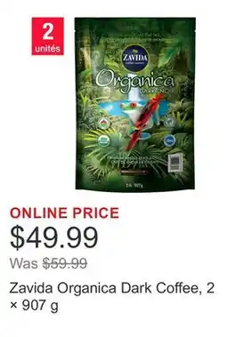 Costco Zavida Organica Dark Coffee, 2 × 907 g offer