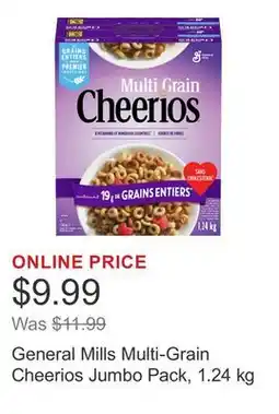 Costco General Mills Multi-Grain Cheerios Jumbo Pack, 1.24 kg offer