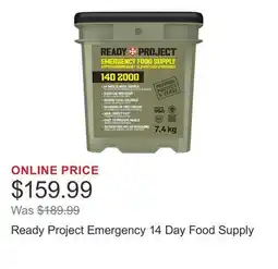 Costco Ready Project Emergency 14 Day Food Supply offer