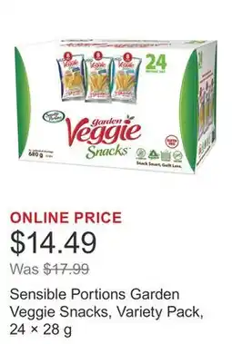 Costco Sensible Portions Garden Veggie Snacks, Variety Pack, 24 × 28 g offer