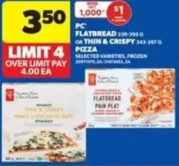 Real Canadian Superstore PC flatbread or thin & crispy offer