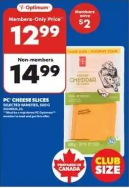 Real Canadian Superstore Pc cheese slices offer