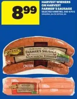 Real Canadian Superstore Harvest wieners or harvest farmer's sausage offer
