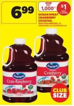 Real Canadian Superstore Ocean spray paints cranberry cocktail offer