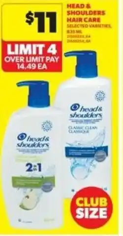 Real Canadian Superstore Head & shoulders hair care offer