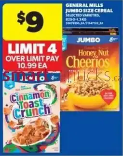Real Canadian Superstore General mills jumbo size cereal offer