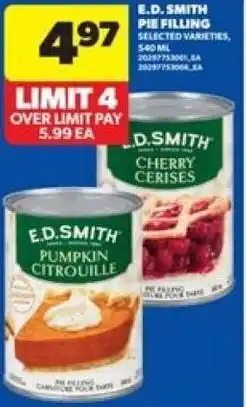 Real Canadian Superstore E.d. smith pie filling offer